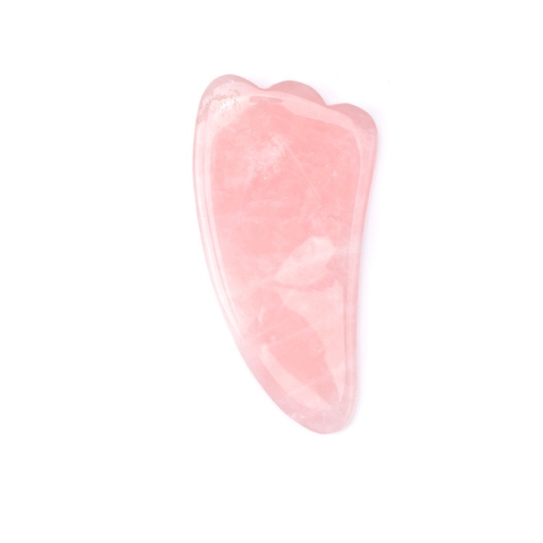 Gua Sha Schaber aus Rosenquarz Flossen-Form